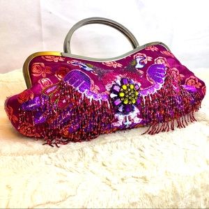 IPA-NIMA | Purple Jacquard Jeweled Bag